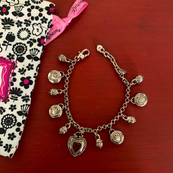 Brighton Cherished Love Red Heart Bracelet-Retired - Picture 1 of 5